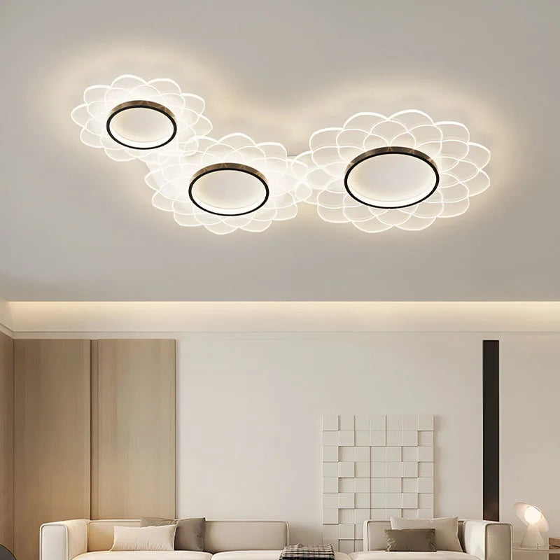 Floral design acrylic LED ceiling spotlight for interior decoration