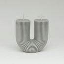 geometric u-shaped scented candles for home decor