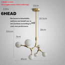 Nordic glass design chandelier for elegant lighting