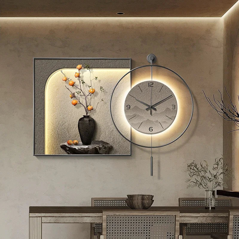 wall clock with unique and aesthetic design for modern decoration - vue 3 sur 12