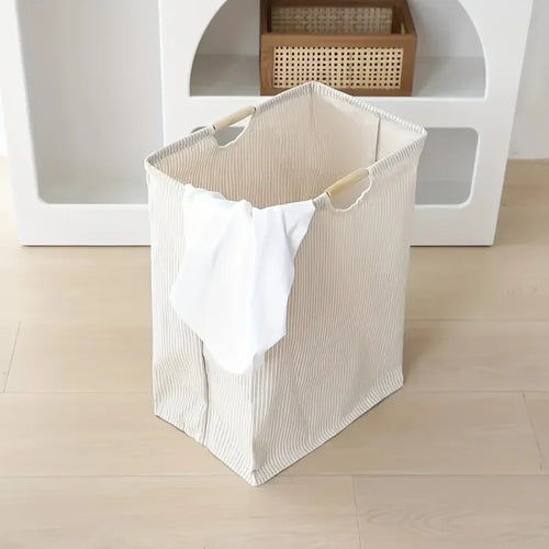 large capacity foldable storage basket with handle - vue 2 sur 6