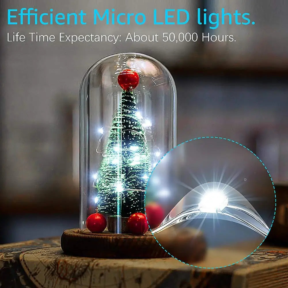 Copper wire LED string lights for party decorations