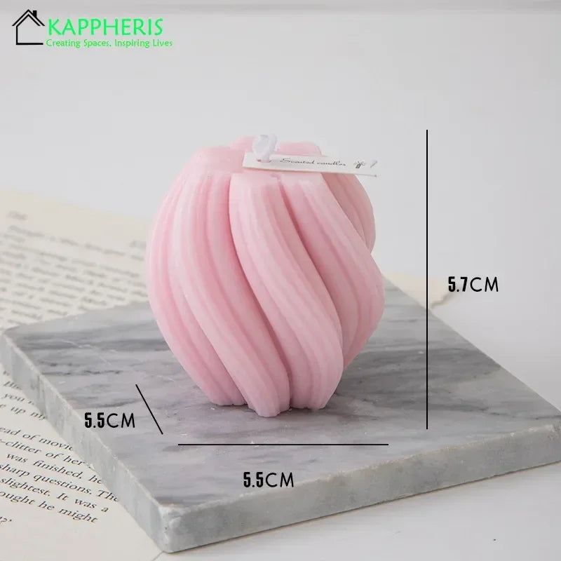 decorative swirl scented candles aesthetic aromatic for home - vue 10 sur 20