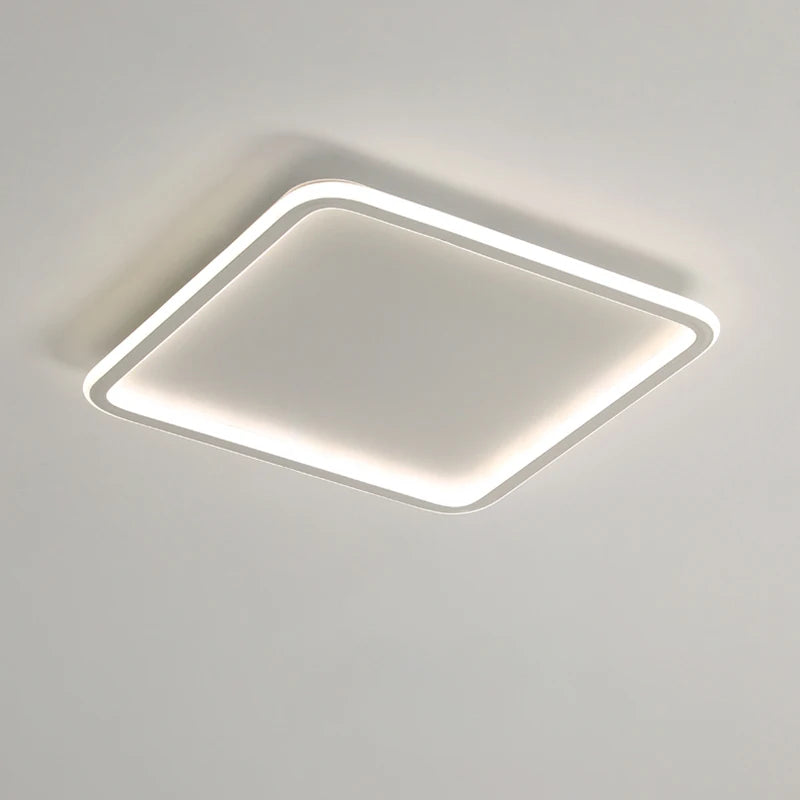 Ultra slim modern design square panel ceiling light for interiors - vue 6 sur 6