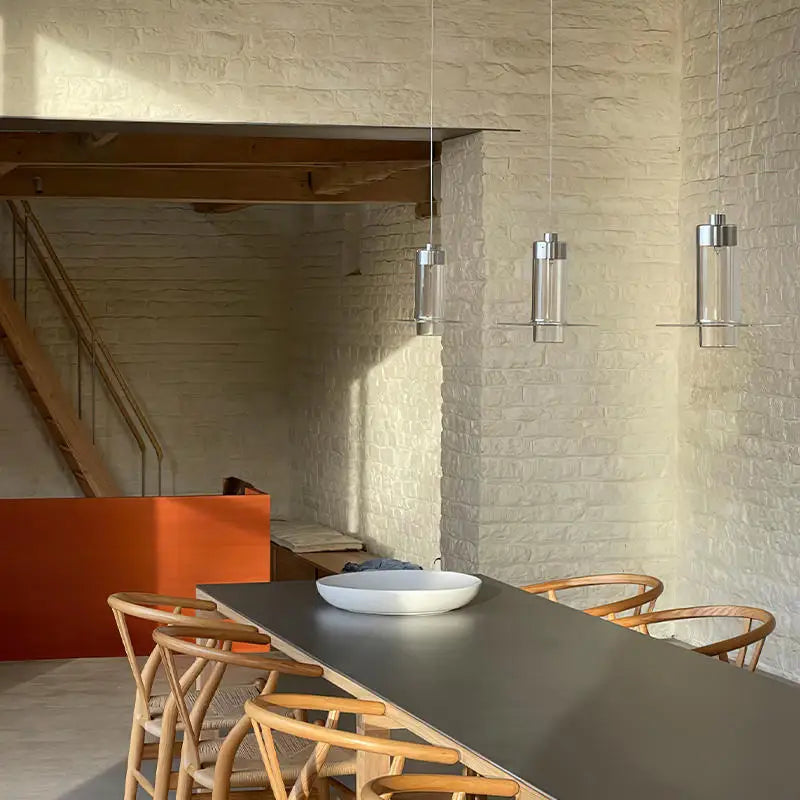 Modern glass chandelier for kitchen and living room - vue 4 sur 7