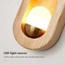 Nordic decorative LED wooden wall light