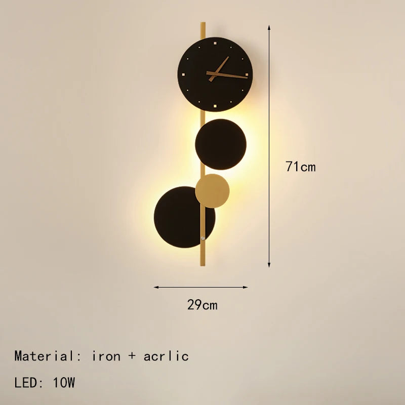 Nordic design acrylic LED wall clock for home decor