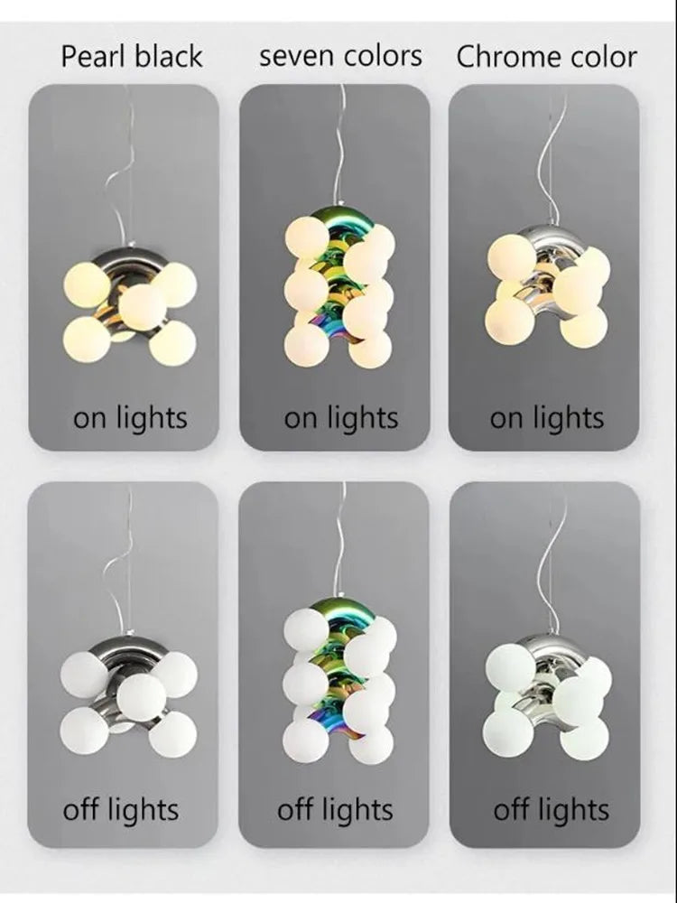 Nordic balloon pendant light for interior decoration - vue 5 sur 12