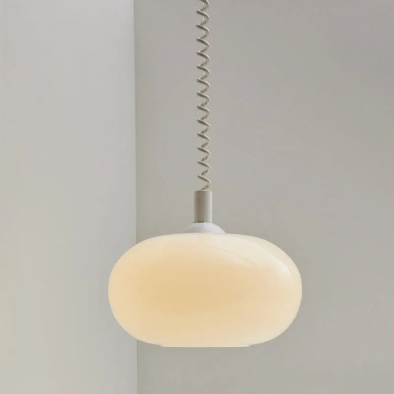 Bauhaus glass pendant chandelier, modern coloured hanging lamp for bedroom, living room, dining room or restaurant