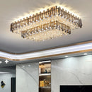 Modern crystal ceiling light with elegant rectangular shade