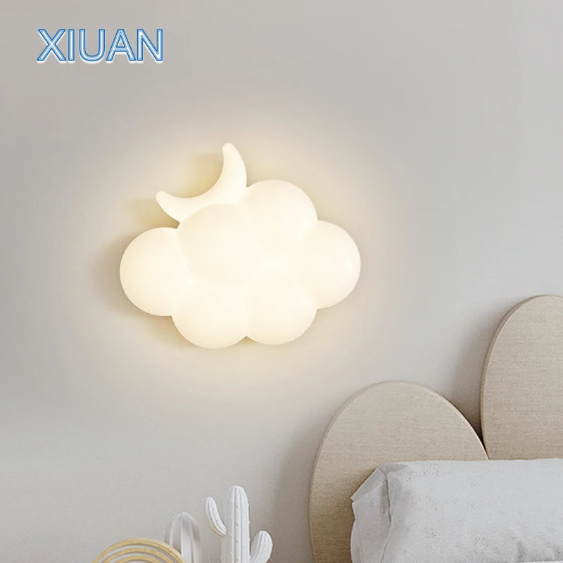 Modern white cloud wall light for interior