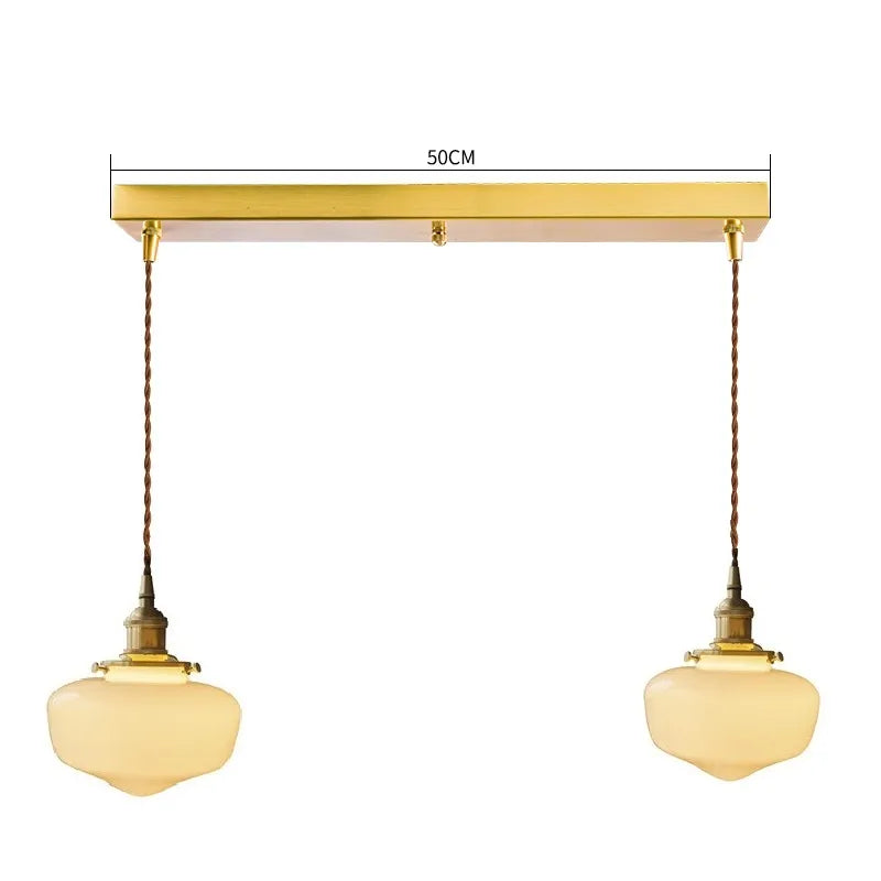 Milky white glass LED pendant light - vue 29 sur 30