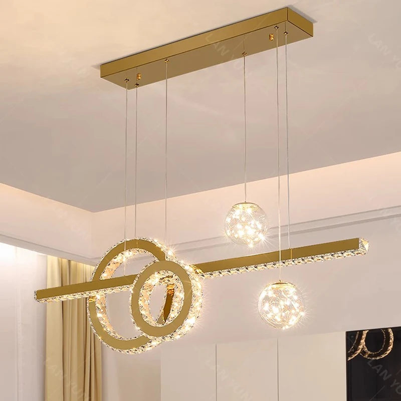 Modern crystal chandelier for indoor lighting