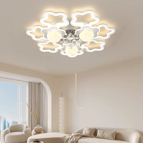 Modern pumpkin-style luxury crystal ceiling light 2024 for the whole house - vue 3 sur 9