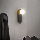 Minimalist nordic LED glass wall light in orange