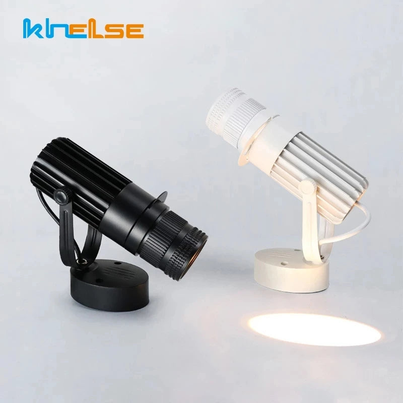 Adjustable focus LED track spotlight for ambient lighting