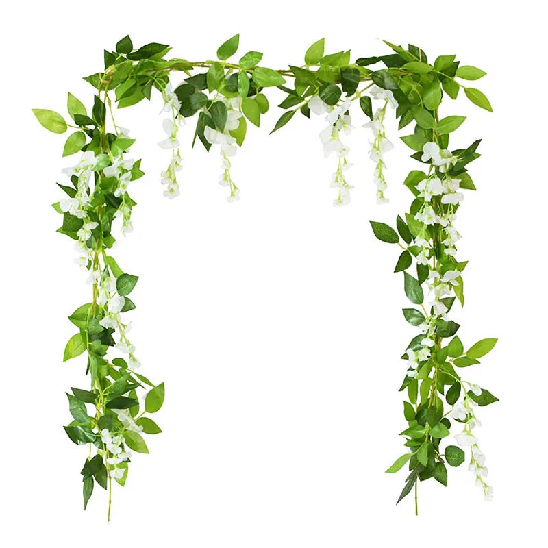 Artificial wisteria garland for floral and festive decoration - vue 18 sur 32