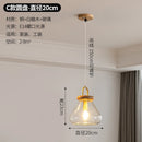 Clear glass art deco style pendant light for indoor lighting