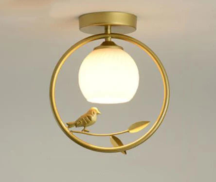Creative Nordic ceiling light with bird motif for balcony - vue 10 sur 10