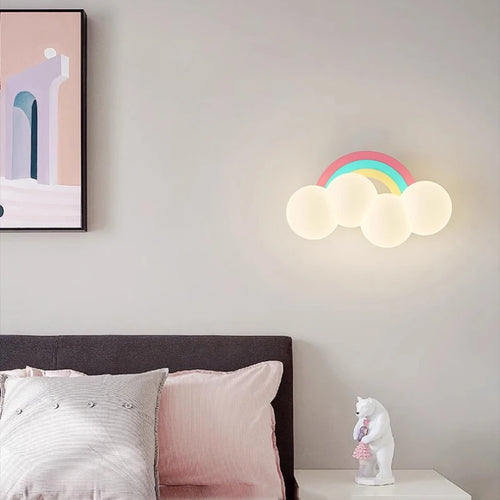 Creative and cosy rainbow cloud LED children's lamp