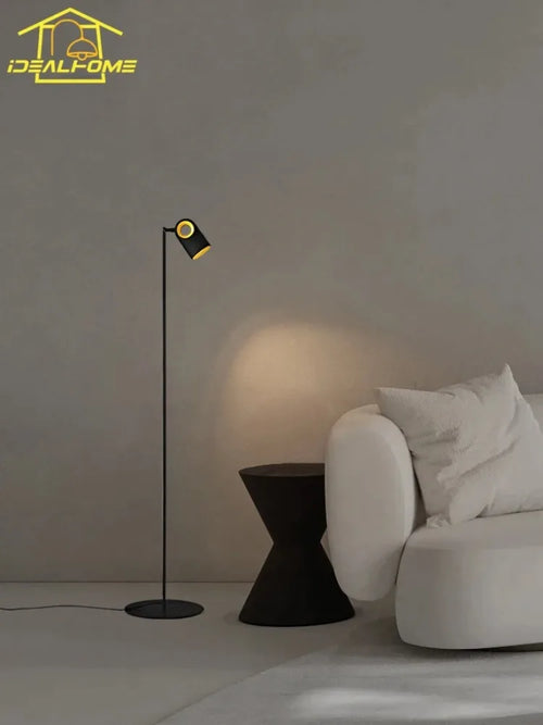 Modern minimalist Italian floor lamp with adjustable ambience for interiors - vue 3 sur 7