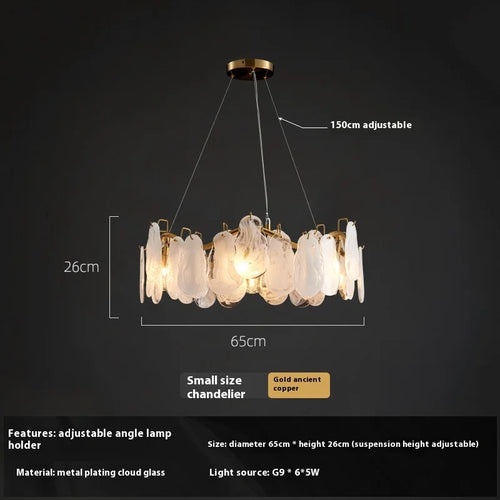 Handmade glass pendant light for a luxurious interior