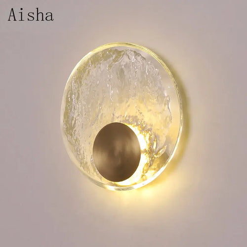Elegant luxury copper and crystal wall light for indoor and outdoor use - vue 2 sur 7