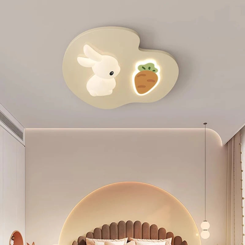 Cute rabbit ceiling light for a modern cosy children's room