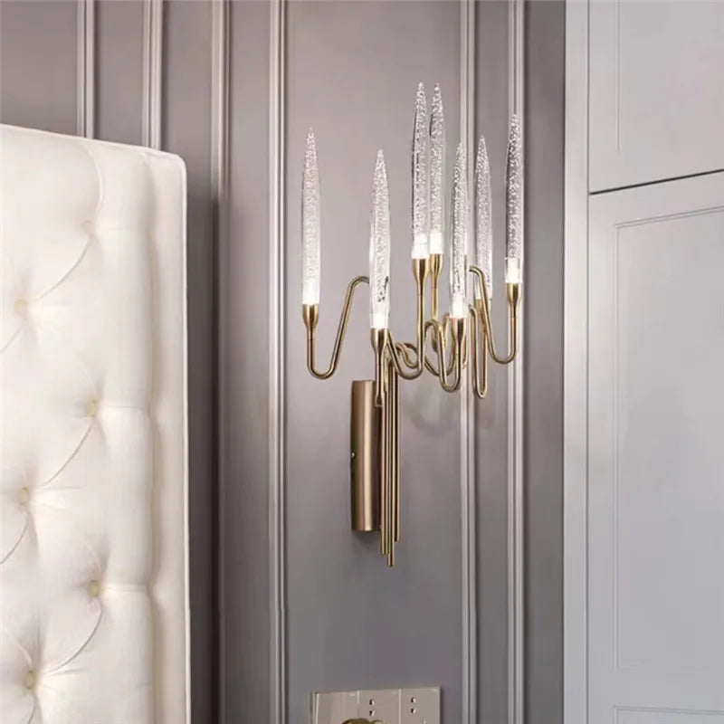 Bauhaus luxury crystal wall light for modern interiors