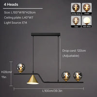 Modern minimalist pendant light for bar and counter