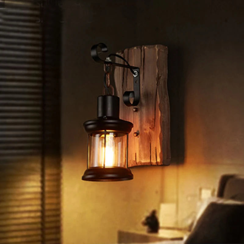Industrial glass wall light for vintage interiors - vue 3 sur 7