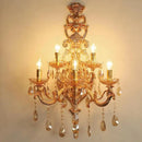 Elegant gold crystal wall light with five heads for stylish interiors