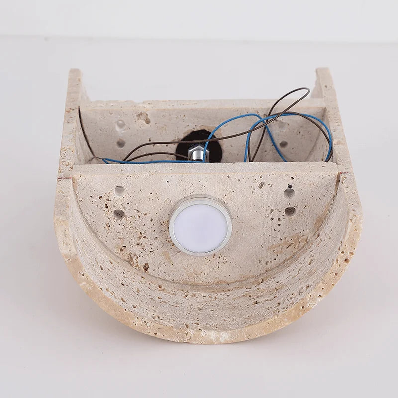 Vintage natural stone waterproof wall light for indoor and outdoor - vue 6 sur 8