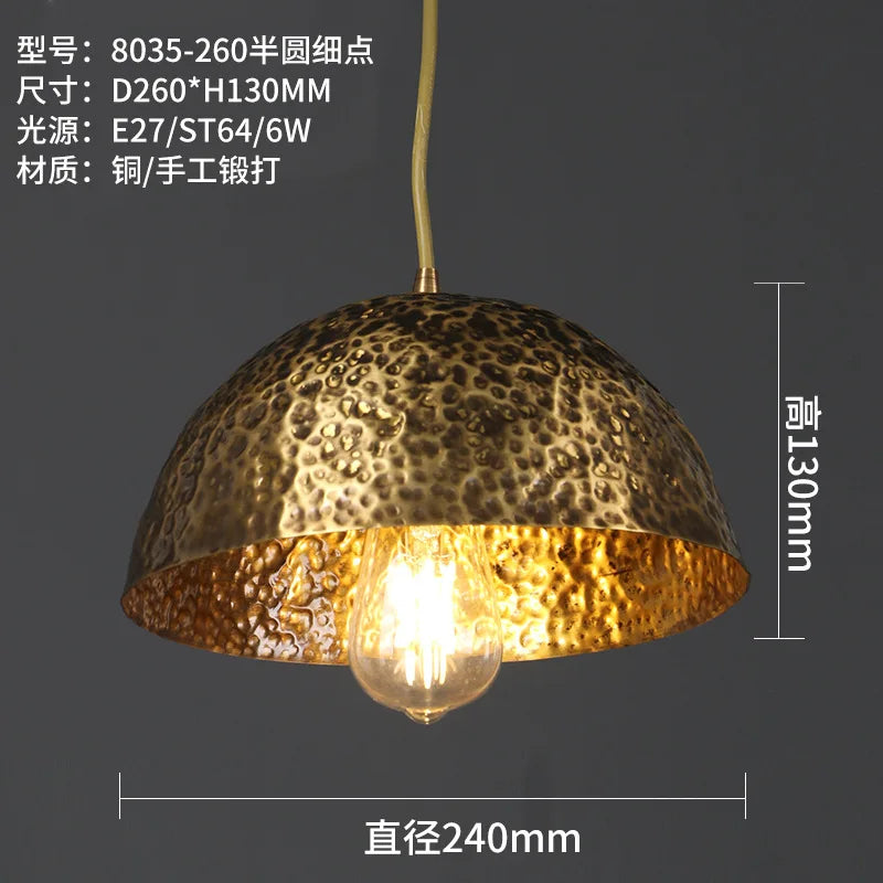 Chinese decorative copper chandelier for a zen atmosphere - vue 9 sur 14