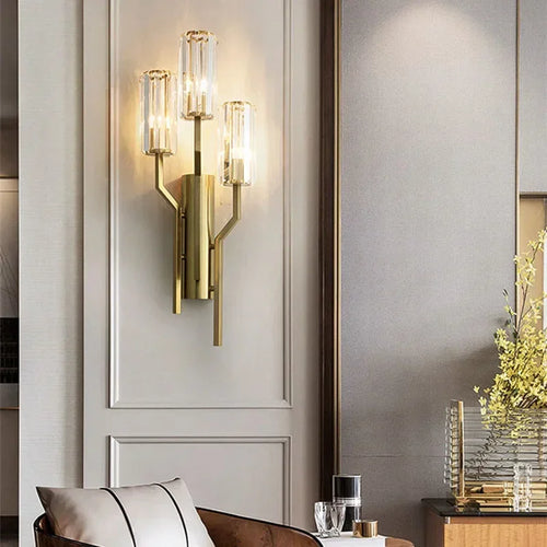 Luxury postmodern crystal LED wall light - vue 4 sur 13