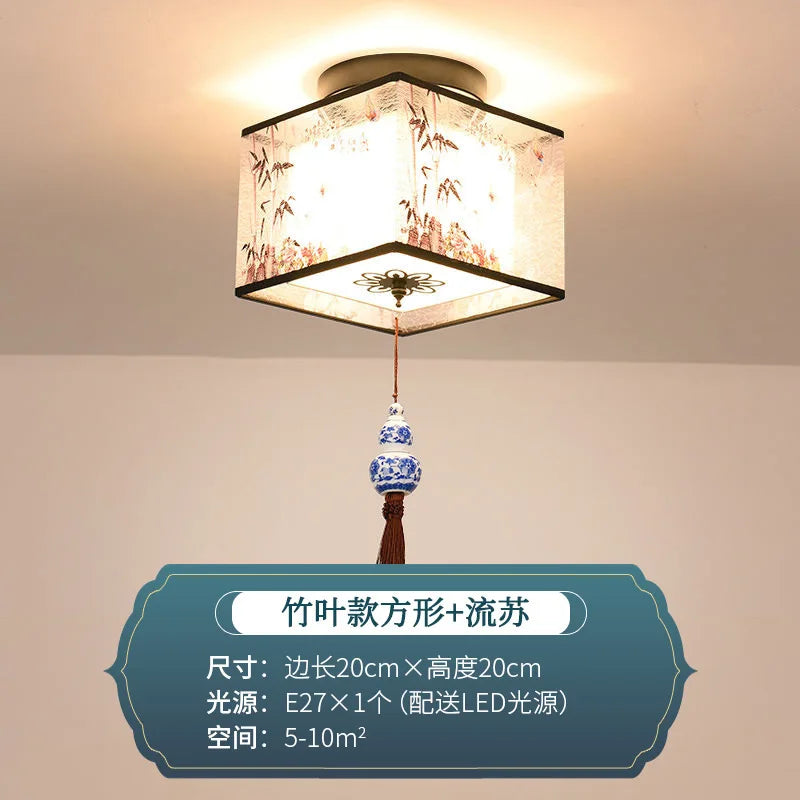 Chinese style ceiling light for hotel, villa entrance hall and balcony - vue 19 sur 20