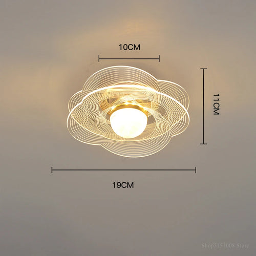 Modern nordic LED ceiling light for indoors and balcony - vue 11 sur 13