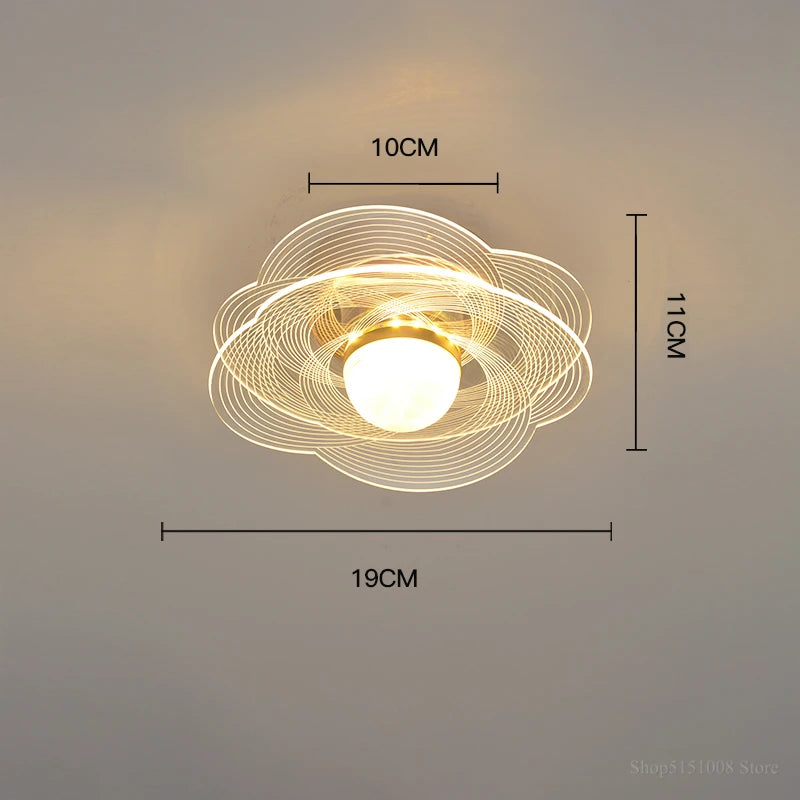 Modern nordic LED ceiling light for indoors and balcony - vue 10 sur 13
