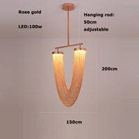 Modern aluminium LED chandelier, 2022 trend