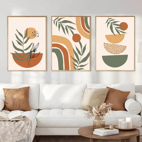 Set of 3 modern abstract art posters for wall decor - vue 6 sur 7