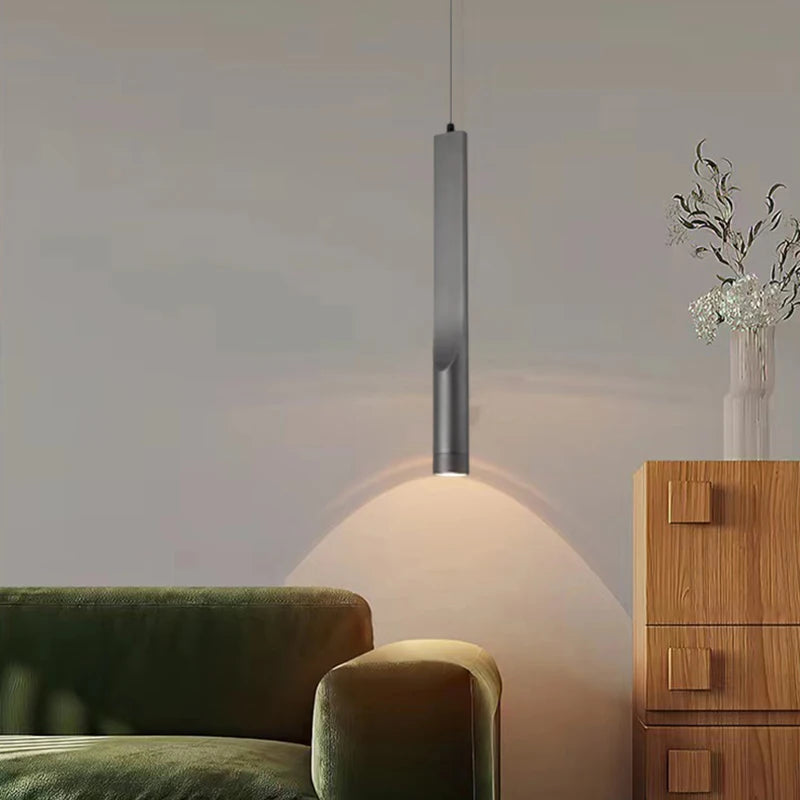 Minimalist aluminium pendant light 3000k - vue 4 sur 8