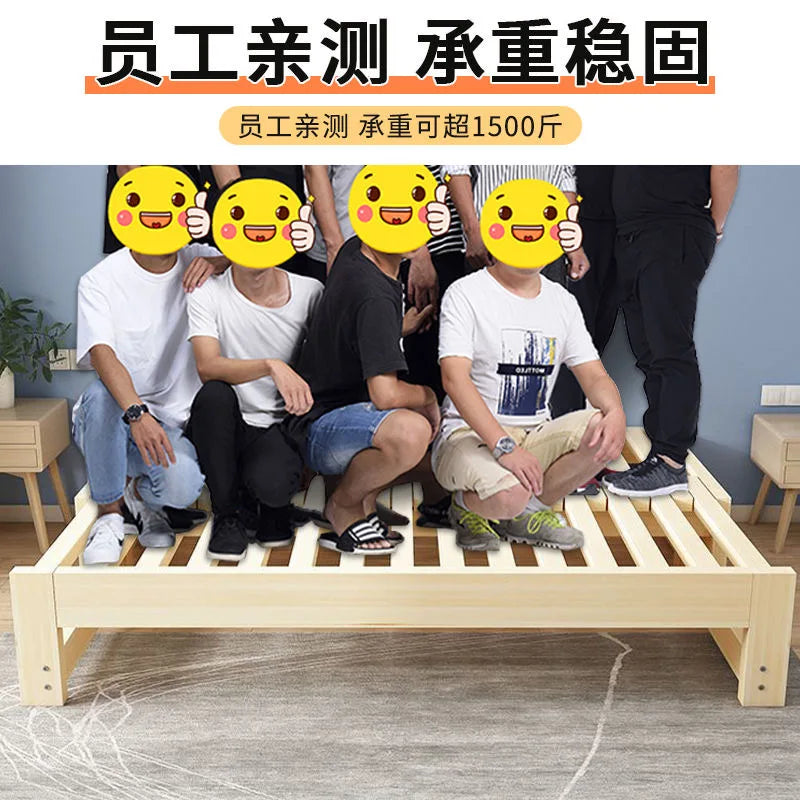 Customized: Fold-out sofa bed, dual-purpose all-solid wood, small apartment, telescopic bed, pull-out bed, push-pull bed, foldab - vue 2 sur 24