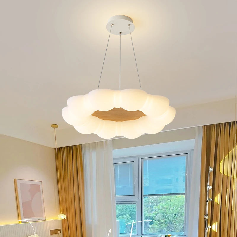 Personalised simple nordic LED chandelier for children - vue 5 sur 8