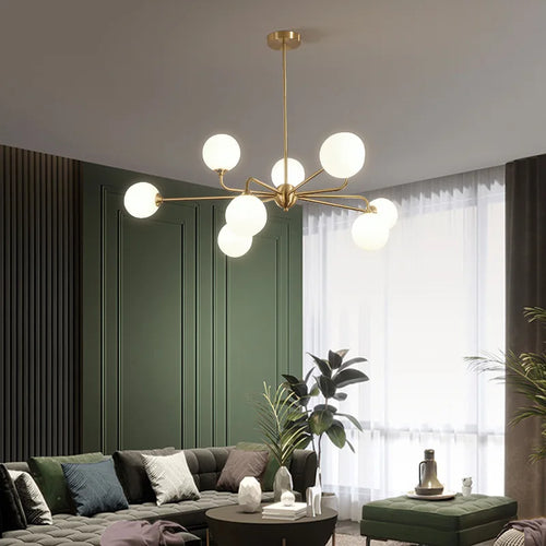 Modern nordic design LED pendant ceiling light for decorative interior lighting - vue 4 sur 14