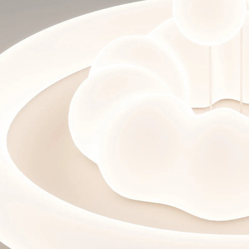 Cloud ceiling light for children's room in creamy playful style - vue 7 sur 9