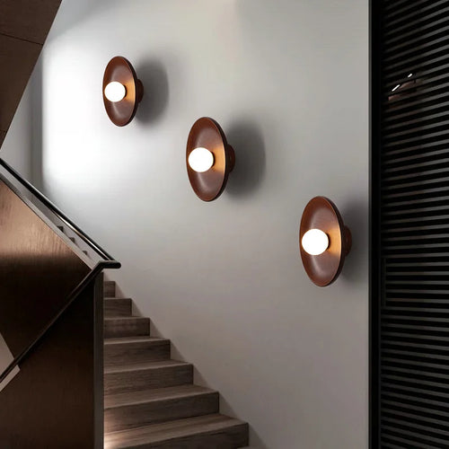 Simple nordic solid wood LED wall light - vue 4 sur 8