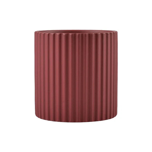 ceramic flower pot vertical lines for indoor plants - vue 13 sur 23