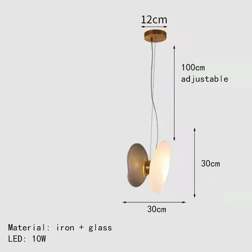 Modern glass LED pendant light with adjustable cable for indoor decor - vue 24 sur 28