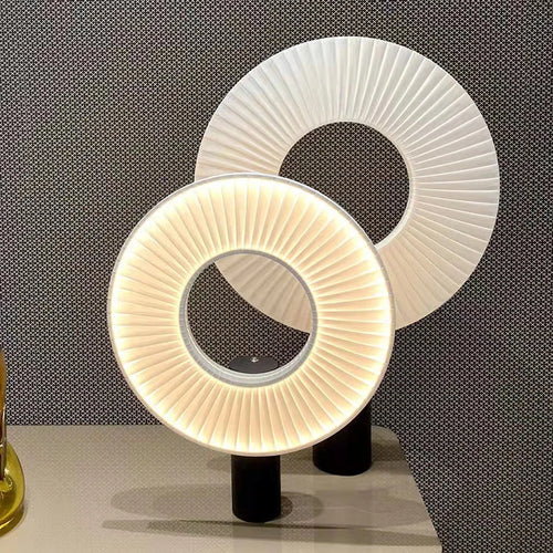 Modern fabric Iris LED chandelier for hotel decor - vue 2 sur 15