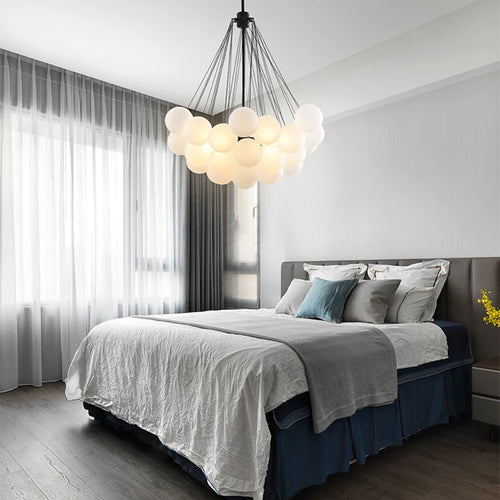Nordic glass pendant light for luxury interior decor - vue 6 sur 10